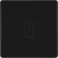 bg flatplate screwless matt black 13a unswitched spur ffb54 Available from RS Electrical