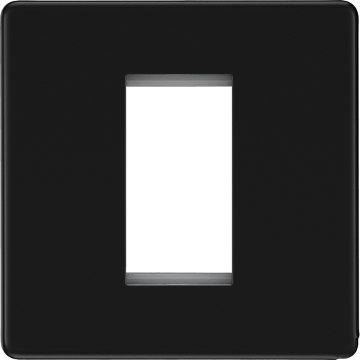 bg flatplate screwless matt black 1g euro plate ffbems1 Available from RS Electrical