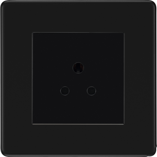 bg flatplate screwless matt black 2a unswitched socket ffb28b Available from RS Electrical