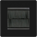 bg flatplate screwless matt black 2g cable brush outlet ffbems2br Available from RS Electrical