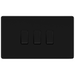 bg flatplate screwless matt black 3g 2w light switch ffb432 Available from RS Electrical