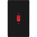bg flatplate screwless matt black 45a cooker switch ffb72 Available from RS Electrical