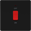 bg flatplate screwless matt black 45a cooker switch ffb74 Available from RS Electrical