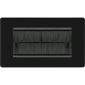 bg flatplate screwless matt black 4g cable brush outlet ffbemr4br Available from RS Electrical