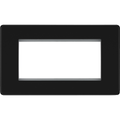 bg flatplate screwless matt black 4g euro plate ffbemr4 Available from RS Electrical