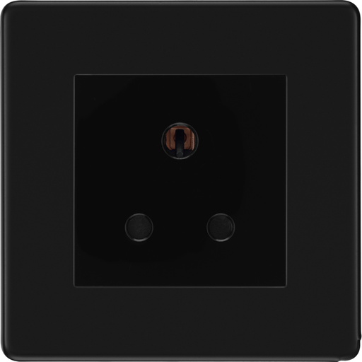 bg flatplate screwless matt black 5a unswitched socket ffb29b Available from RS Electrical