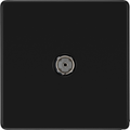 bg flatplate screwless matt black co axial socket ffb60 Available from RS Electrical