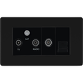 bg flatplate screwless matt black triplex combination tv socket ffb68 Available from RS Electrical