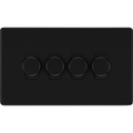 bg flatplate screwless matt black 4g dimmer switch ffb84 Available from RS Electrical