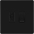 bg flatplate screwless matt black fused fan isolator switch ffb15f Available from RS Electrical