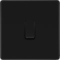 bg flatplate screwless matt black intermediate light switch ffb13 Available from RS Electrical