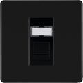 bg flatplate screwless matt black rj45 cat6 data outlet ffbrj4516 Available from RS Electrical