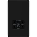 bg flatplate screwless matt black shaver socket ffb20b Available from RS Electrical