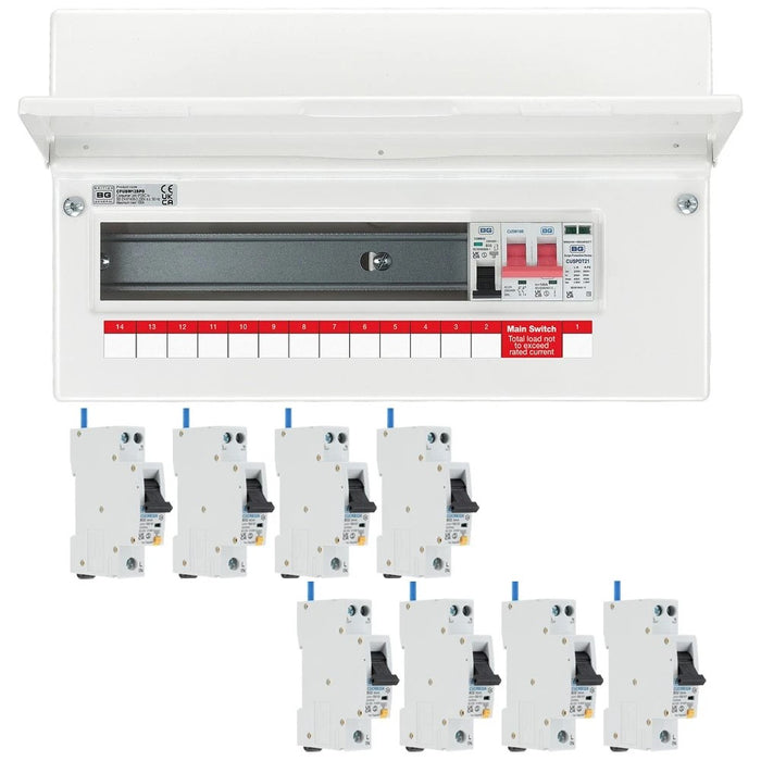 BG Fortress 12 Way 100A Main Switch Consumer Unit SPD with RCBOs