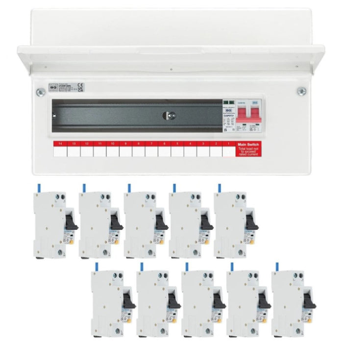 BG Fortress 13 Way 100A Main Switch Consumer Unit SPD with RCBOs