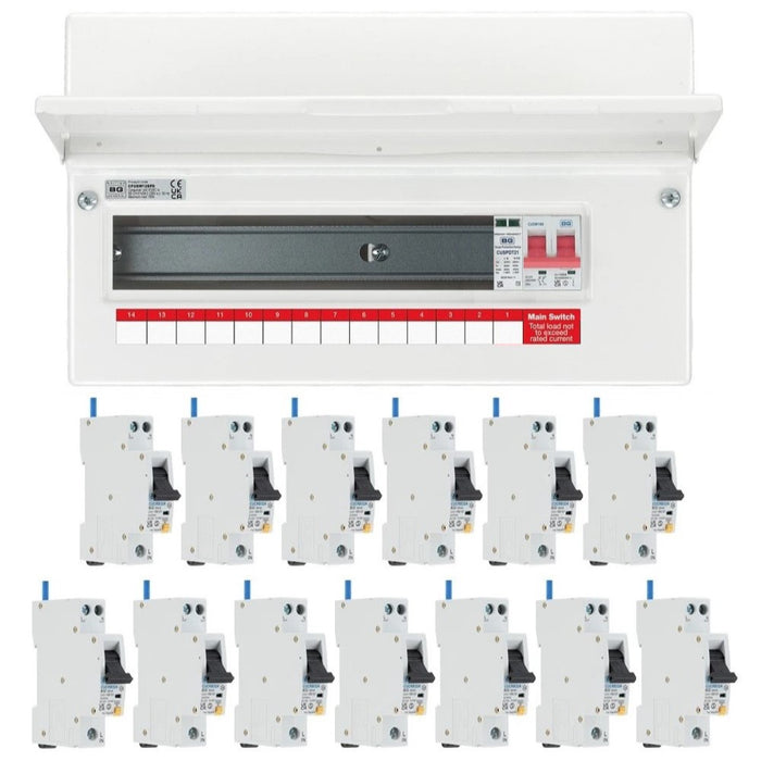 BG Fortress 13 Way 100A Main Switch Consumer Unit SPD with RCBOs