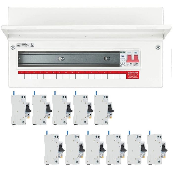 BG Circuit Protection 16 Way 100A Main Switch Consumer Unit SPD with RCBOs