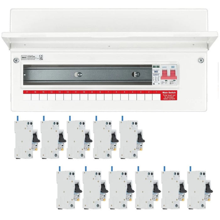 BG Fortress 16 Way 100A Main Switch Consumer Unit SPD with RCBOs