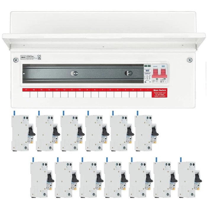 BG Circuit Protection 16 Way 100A Main Switch Consumer Unit SPD with RCBOs