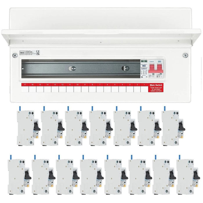 BG Circuit Protection 16 Way 100A Main Switch Consumer Unit SPD with RCBOs