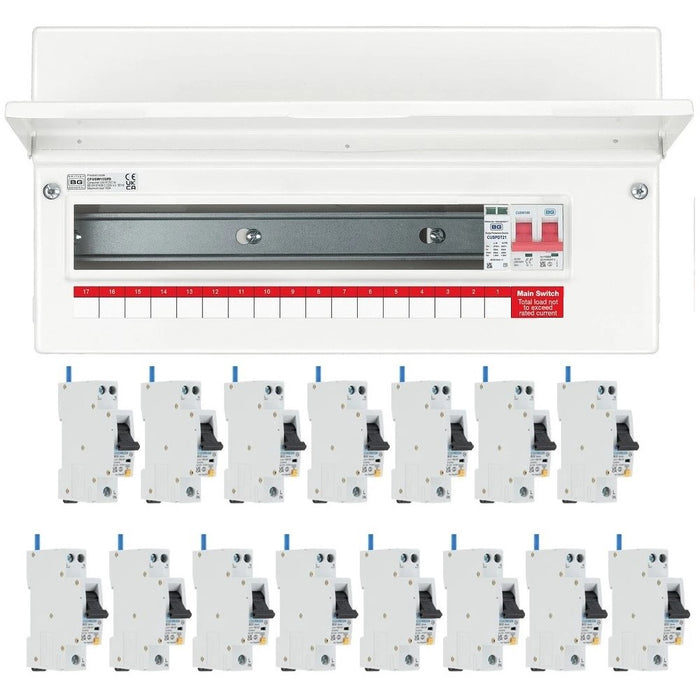 BG Fortress 16 Way 100A Main Switch Consumer Unit SPD with RCBOs