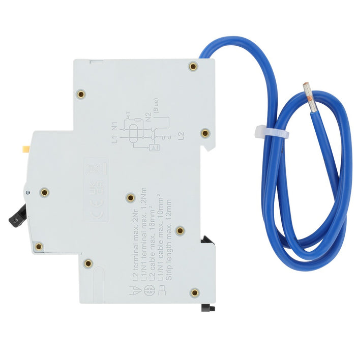 BG Circuit Protection Type A Double Pole B Curve RCBO 16A CUCRB16DPA
