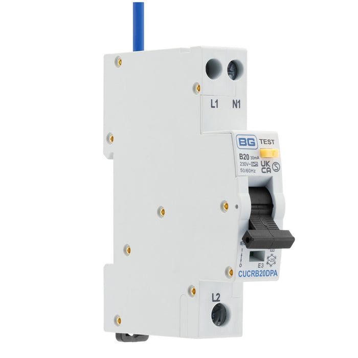 BG Circuit Protection Type A Double Pole B Curve RCBO 20A CUCRB20DPA