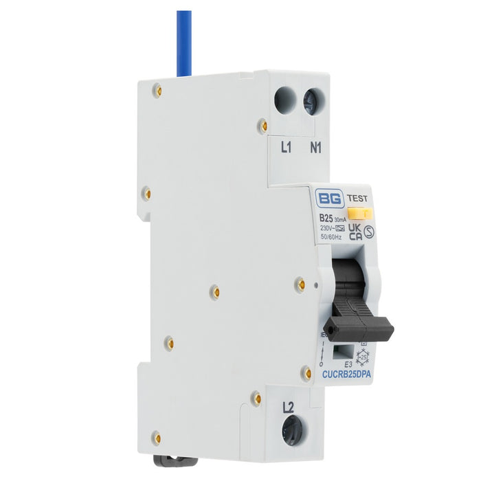 BG Circuit Protection Type A Double Pole B Curve RCBO 25A CUCRB25DPA