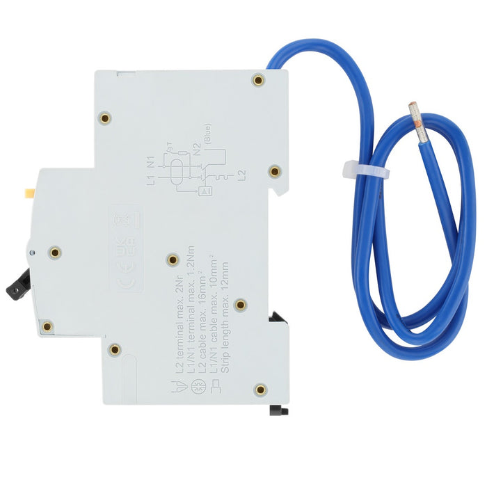 BG Circuit Protection Type A Double Pole C Curve RCBO 6A CUCRC6DPA