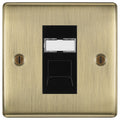 BG Nexus Metal Antique Brass RJ45 Cat6A Data Outlet NABRJ4516AB Available from RS Electrical Supplies