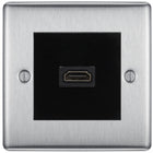 BG Nexus Metal Brushed Steel HDMI Socket NBSHDMIB