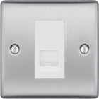 BG Nexus Metal Brushed Steel Master Telephone Socket NBSBTM1W