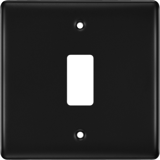 BG Nexus Metal Matt Black 1G Grid Plate RNFB1 Available from RS Electrical