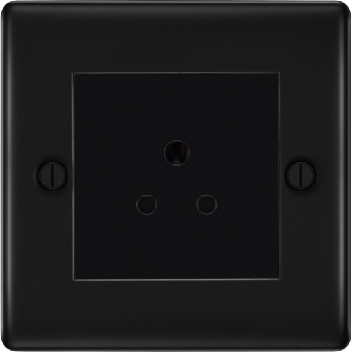 BG Nexus Metal Matt Black 2A Unswitched Socket NFB28B Available from RS Electrical
