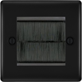 BG Nexus Metal Matt Black 2G Cable Brush Outlet NFBEMS2BR Available from RS Electrical