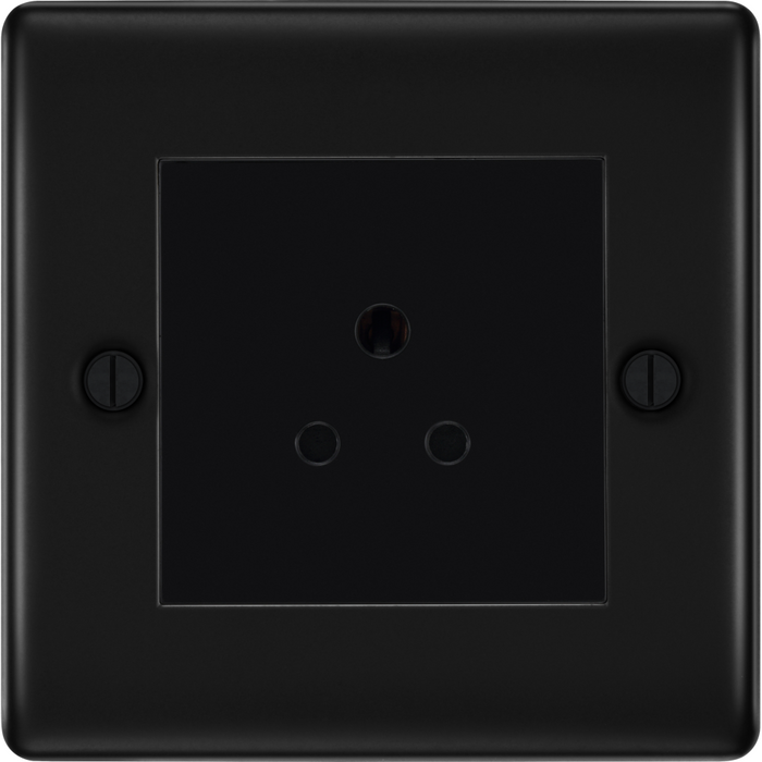 BG Nexus Metal Matt Black 5A Unswitched Socket NFB29B Available from RS Electrical