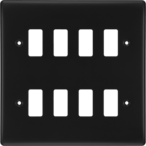 BG Nexus Metal Matt Black 8G Grid Plate RNFB8 Available from RS Electrical