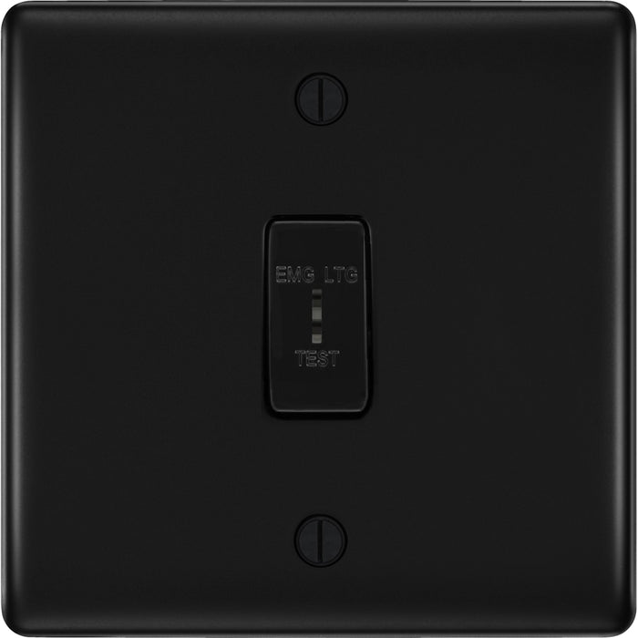 BG Nexus Metal Matt Black Emergency Key Switch NFB12EL Available from RS Electrical