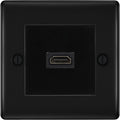 BG Nexus Metal Matt Black HDMI Socket NFBHDMIB Available from RS Electrical