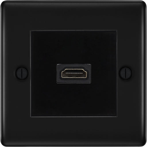 BG Nexus Metal Matt Black HDMI Socket NFBHDMIB Available from RS Electrical