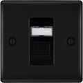 BG Nexus Metal Matt Black RJ45 Cat6 data outlet NFBRJ4516B Available from RS Electrical