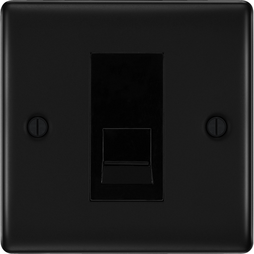 BG Nexus Metal Matt Black Telephone Slave Socket NFBBTS1 Available from RS Electrical