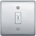 BG Nexus Metal Polished Chrome Emergency Key Switch NPC12EL Available from RS Electrical Supplies