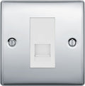 BG Nexus Metal Polished Chrome Secondary Telephone Socket NPCBTS1W Available from RS Electrical Supplies