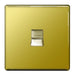 BG Screwless Flatplat Polished Brass Telephone Socket FPBBTS1 available from RS Electrical Supplies