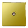 BG Screwless Polish Brass Coaxial Socket FPB60 available from RS Electrical Supplies
