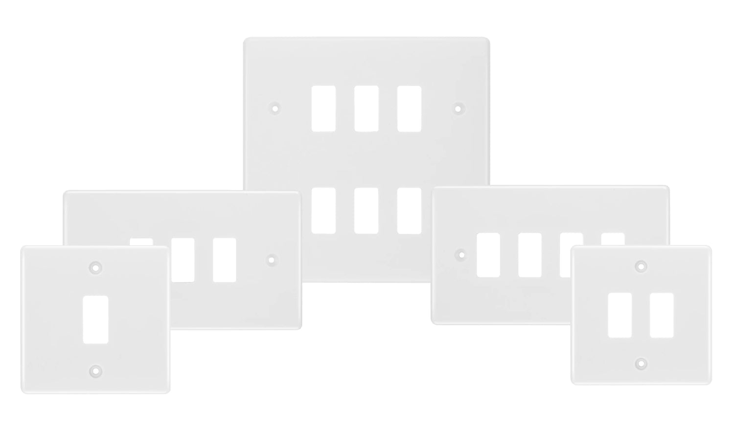 BG Moulded White PVC 4G Grid Plate R84 | RS Electrical Supplies