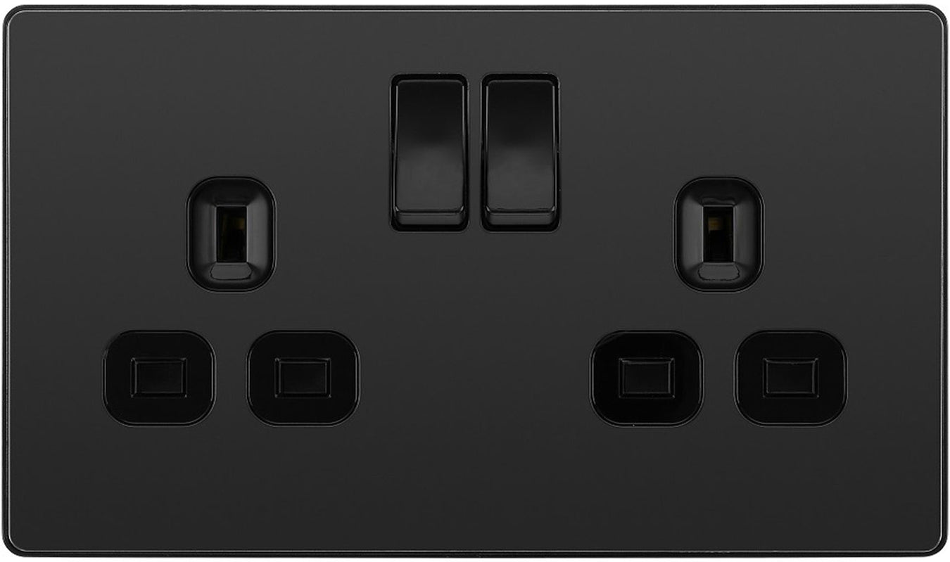 BG Evolve Black chrome Switches and sockets
