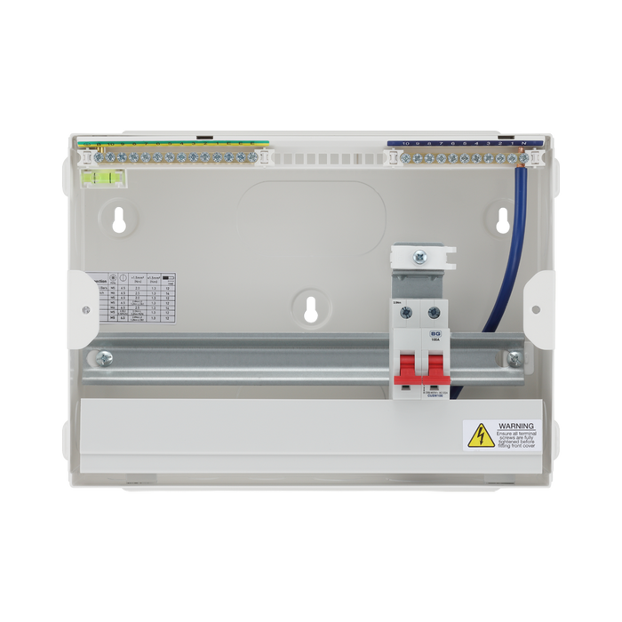 BG Circuit Protection 10 Way 100A Main Switch Consumer Unit CF12M10