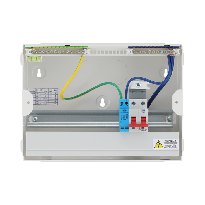BG Circuit Protection 9 Way 100A Main Switch Consumer Unit with SPD CF12MS9 — product view 1
